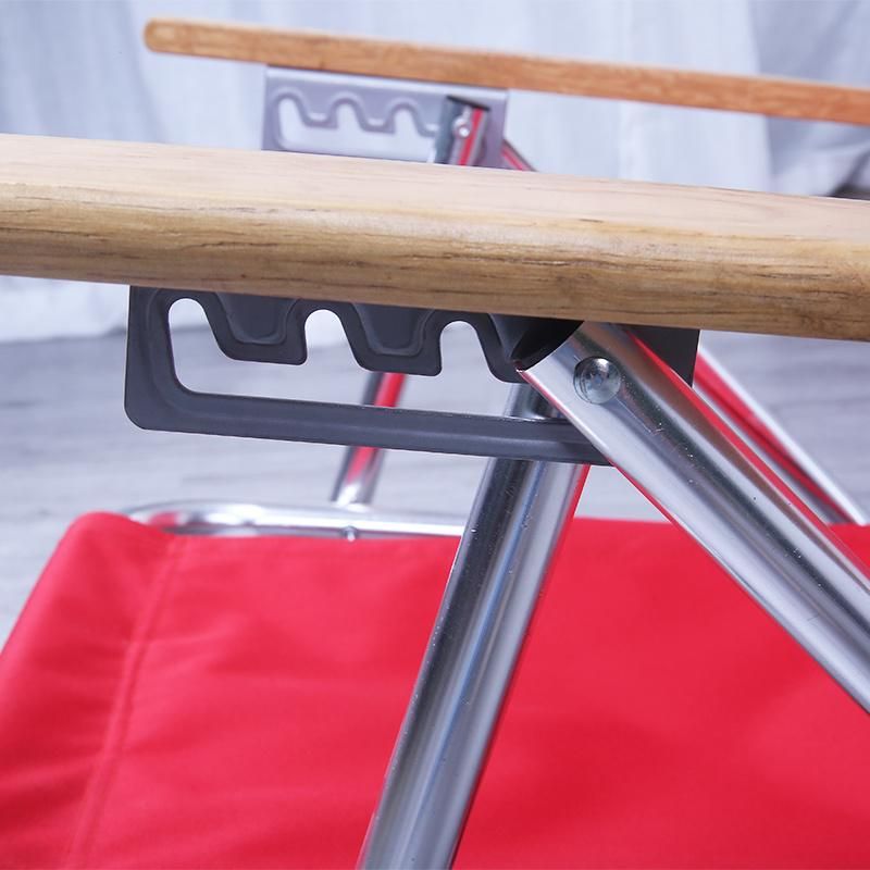 Adjustable Steel Folding Beach Chair with Armrest