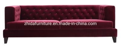 Living Room Furniture Velvet 3 Seat Modern Restaurant Home Sofa