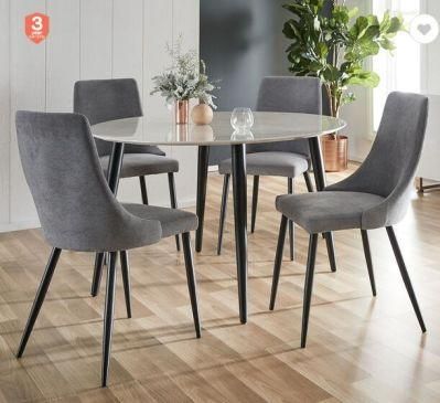 Modern Luxury Furniture Dinners Table and Chair Dining Room Set 8 Seater Rectangle Stainless Steel Marble Dining Room Table