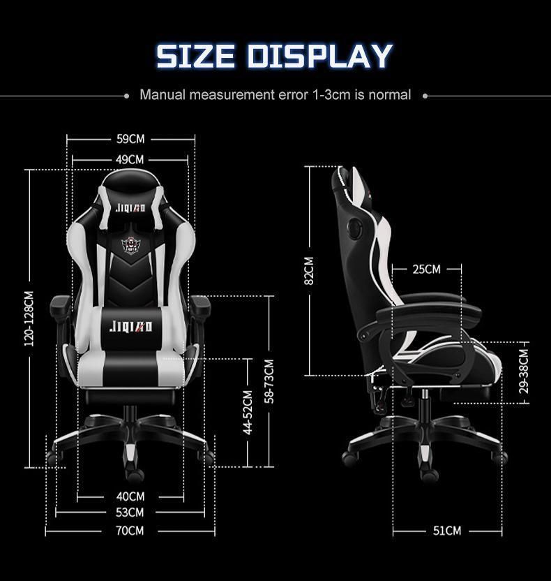 Factory Wholesale Cheap RGB Comfortable Massage Footrest CE Approval Computer Ergonomic Leather Silla Gamer Office PC Racing Gaming Chair