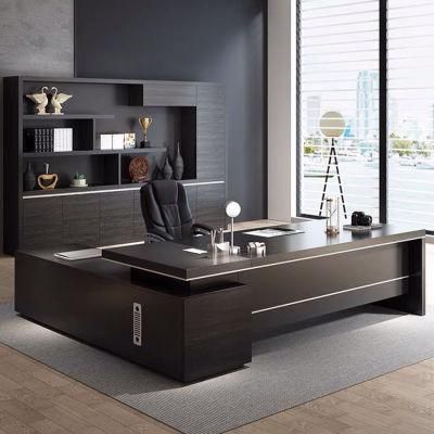 Modern Factory Wholesale Office Furniture L Shaped Black Office Executive Desk