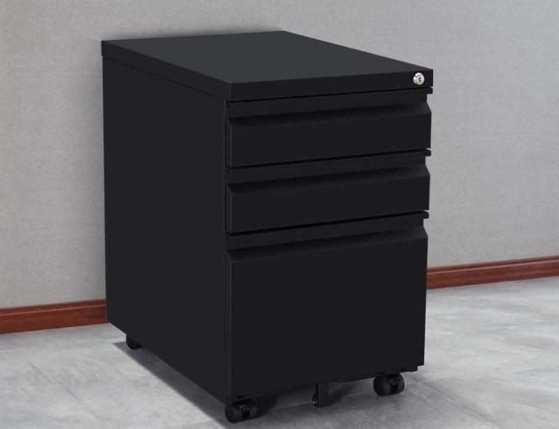 Modern Office Furniture 3 Doors Reinforced Moving Filing Cabinet