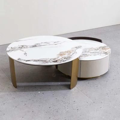 European Designer Modern Luxurious Round Living Room Coffee Table