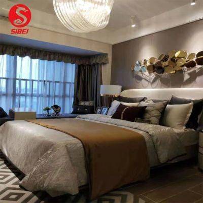 Customized Modern Wooden Luxury Bedroom Set 5 Star Apartment Resort Hotel Room Furniture Set