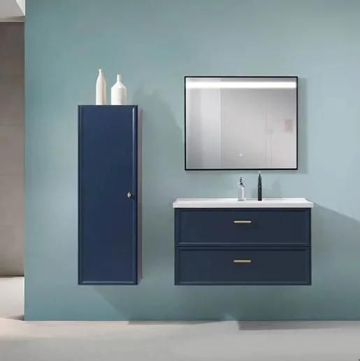 Concise Plywood Bathroom Vanity Black & White Bathroom Medicine Cabinet Floor or Wall Mounted