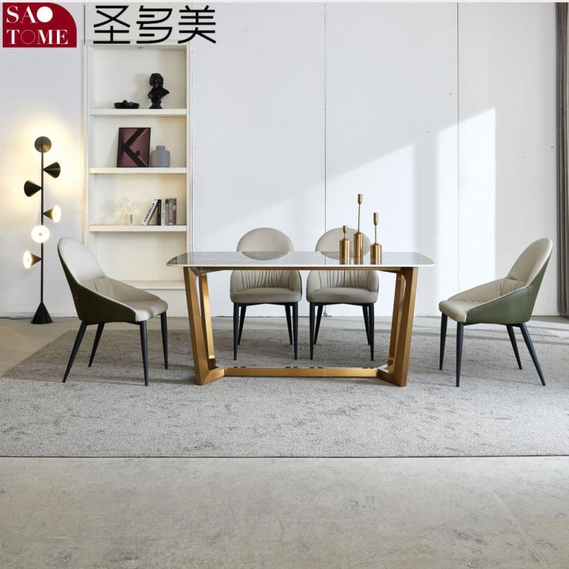 Modern Living Room Dining Room Furniture Titanium V-Shaped Dining Table