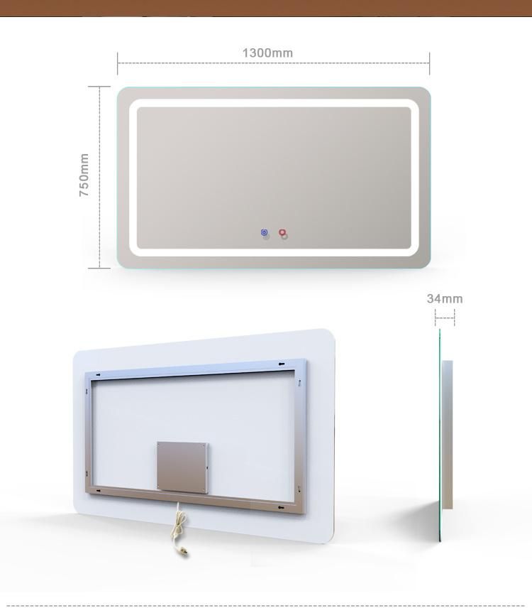 Factory Price Frameless Bath Vanity Smart LED Custom Bathroom Mirror