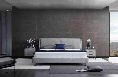 Italy New Design Bed Sofa Bed King Bed Upholstered Fabric Bed Wall Bed Modern Furniture Bedroom Furniture