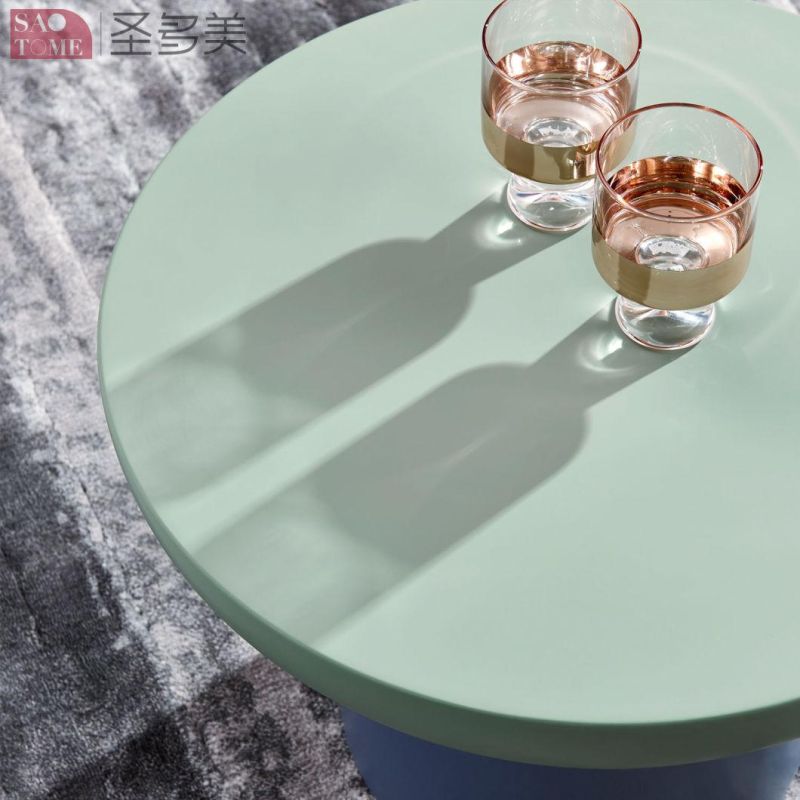Small Round Table with Surface on Wooden Table