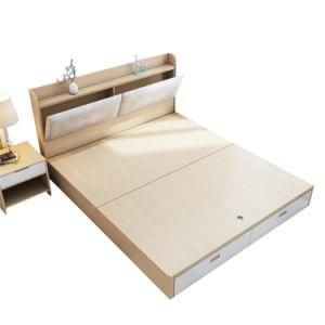 Factory Support Customization 15mm Melamine Particle Board MDF White Oak Color Optional Home Furniture Set Wooden Bed Furniture