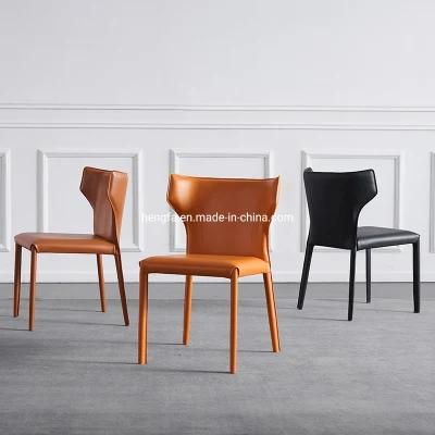 Modern Restaurant Furniture Living Room Saddle Leather Kitchen Chairs