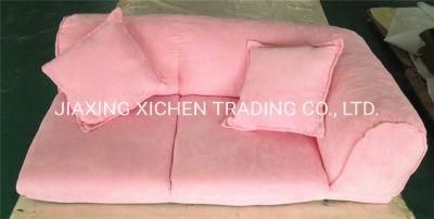 Home Furniture Pink Fabric Cushion Sofa Set