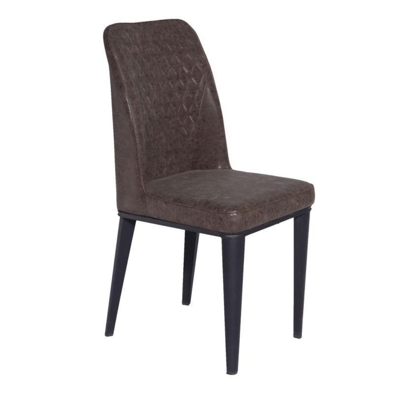 Hot Selling Modern Comfortable Black Leather Dining Chair