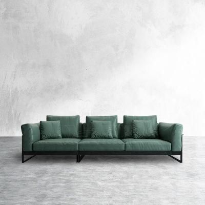 Leather Sofa Set Modern Leisure Fabric Italian Minimalism Couch for Living Room Furniture