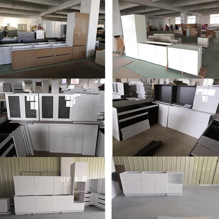American Modern Style Solid Wood Kitchen Cabinets Furniture