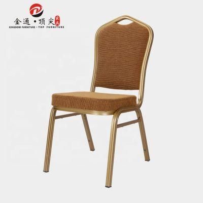 Foshan Factory Stackable Metal Fabric Wedding Event Banquet Chair for Rental