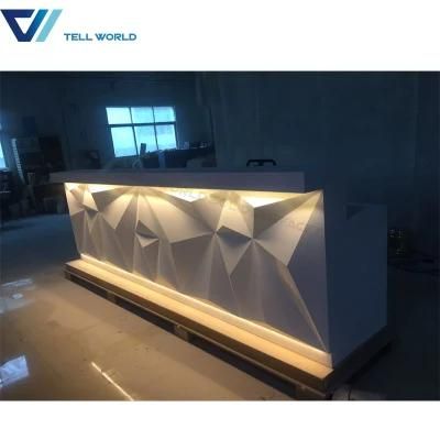 Fast Food Counter Design Illuminated LED Juice Bar Counter