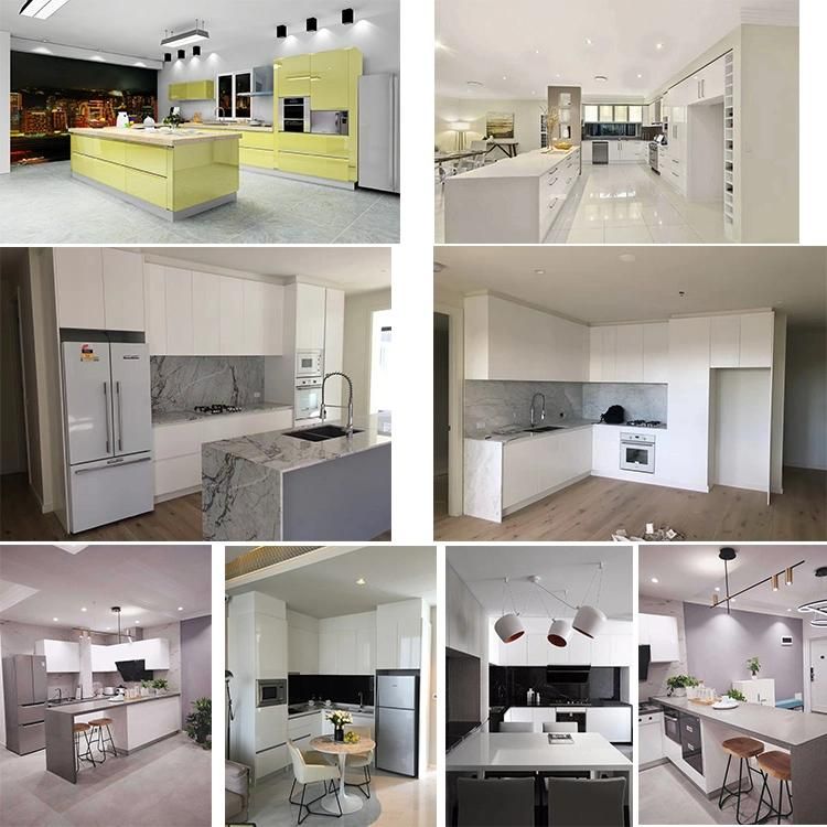 American Modern Style Solid Wood Kitchen Cabinets Furniture