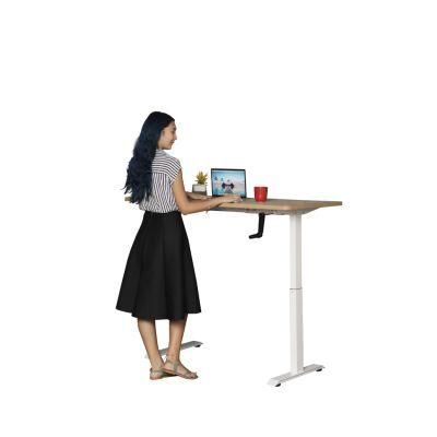 2 Legs Manual Adjustable Height Metal Office Desk Base Hand Crank Sit Stand Desk Frame