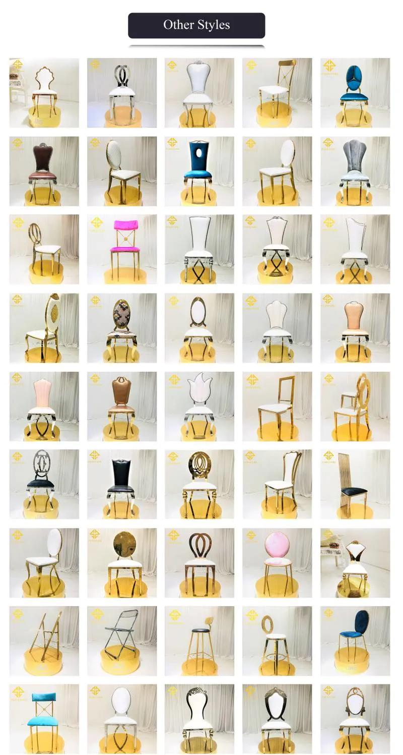 Hotel Furniture Event Golden Metal Banquet Wedding Chair Hotel Chair