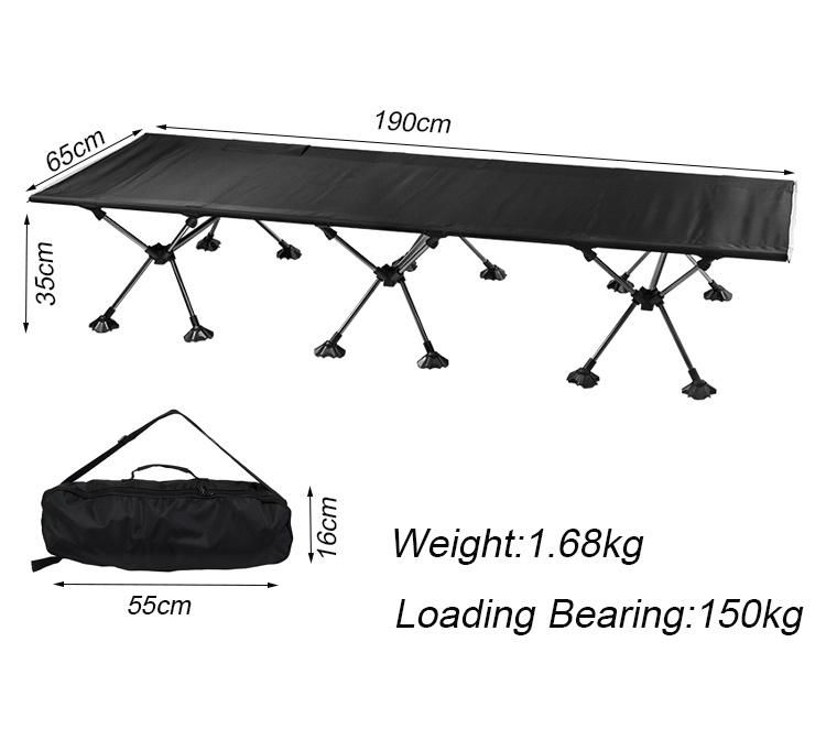 Ultralight Portable Aluminum Folding Camping Bed for Adults