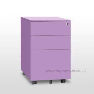 Purple 3 Dawer Metal Filing Cabinet Modern New Office Furniture