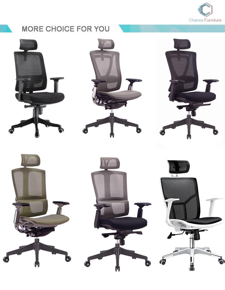 Fashion Chrom Metal White Manager Leather Chair Office Furniture