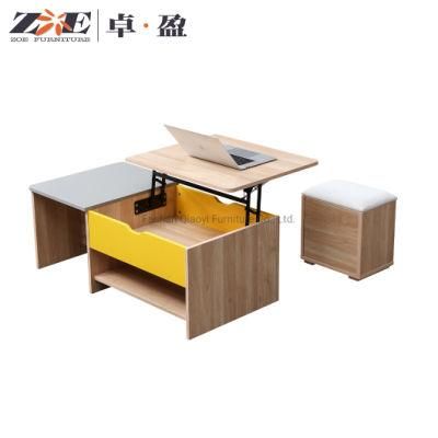 Home Furniture Convertible Multifunctional Height Adjustable MDF Coffee Table