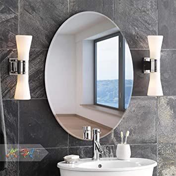 4mm Round Oval Shape Frameless D=600mm 700mm 800mm Bathroom Wall Decor Mirror