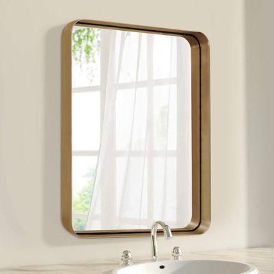 Home Decor Frame Mirror Diamond Shape Aluminum Wall Mirror Horizontal/Vertical Bathroom Furniture Mirror