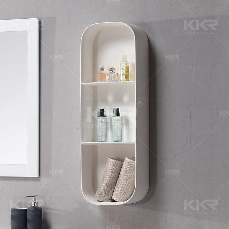 Solid Surface Material Wall Mounted Bathroom Corner Shelf