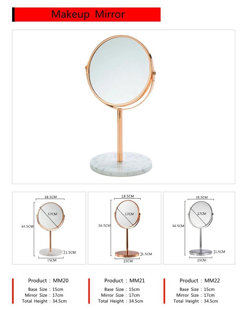 Bright Silver 7 Inch Customized Makeup Mirror Retro Desktop Dressing Table Mirror Bathroom 2X/3X/5X Magnifying Beauty Makeup Mirror