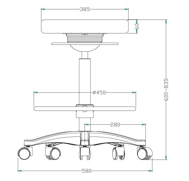 Office Ergonomic Height Adjustable Standing Wobble Chair