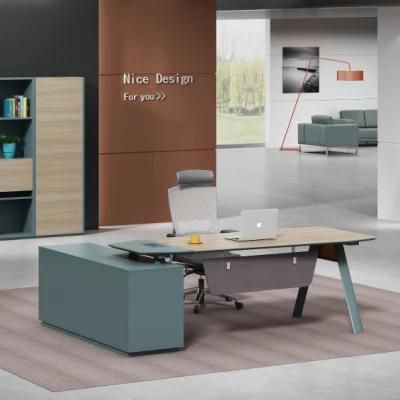 Melamine Panel Executive Used Modern Office Table with Steel Leg