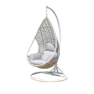 Luxury Indoor Patio Garden Rattan Egg Shaped One Person Seat Hanging Swing Chair