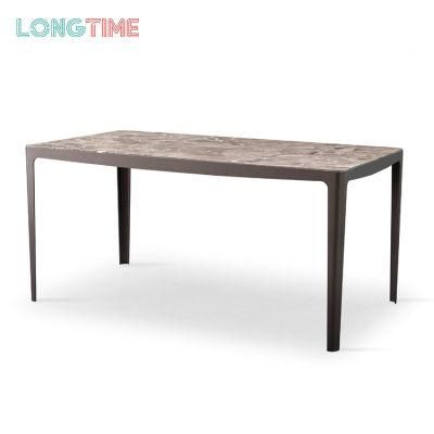 China Hot Sale Modern Design Metal Leg Marble Countertop Coffee Table for Home Apartment