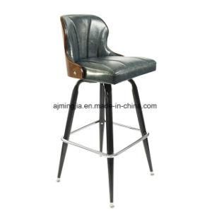 Modern Leather High Metal Steel Legs Cafe Restaurant Bar Chair (5520)