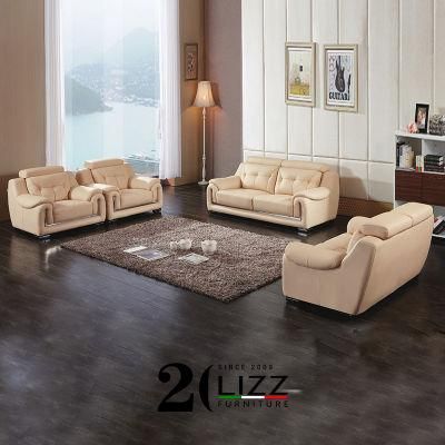 Modern Simple and Comfortable Hotel Home Living Room Furniture Leisure Corner 1s+2s+3s Genuine Leather Sofa