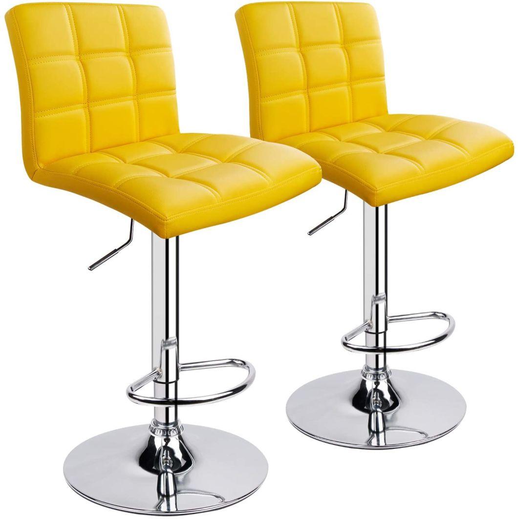 PU Leather Modern Adjustable Swivel Barstools Hydraulic Bar Stools