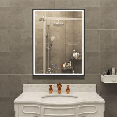 Factory Supply Framed LED Bathroom Mirror with Soft 3 Lights