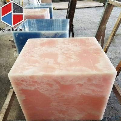 Pink Onyx Tables Cubic Table Pink Color Table