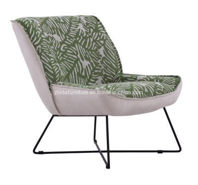 Metal Base Living Room Chair Wooden Chair Fabric Hotel Chair