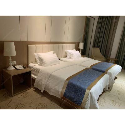 Customized HPL Hotel Bedroom Furniture Factory Double Beds