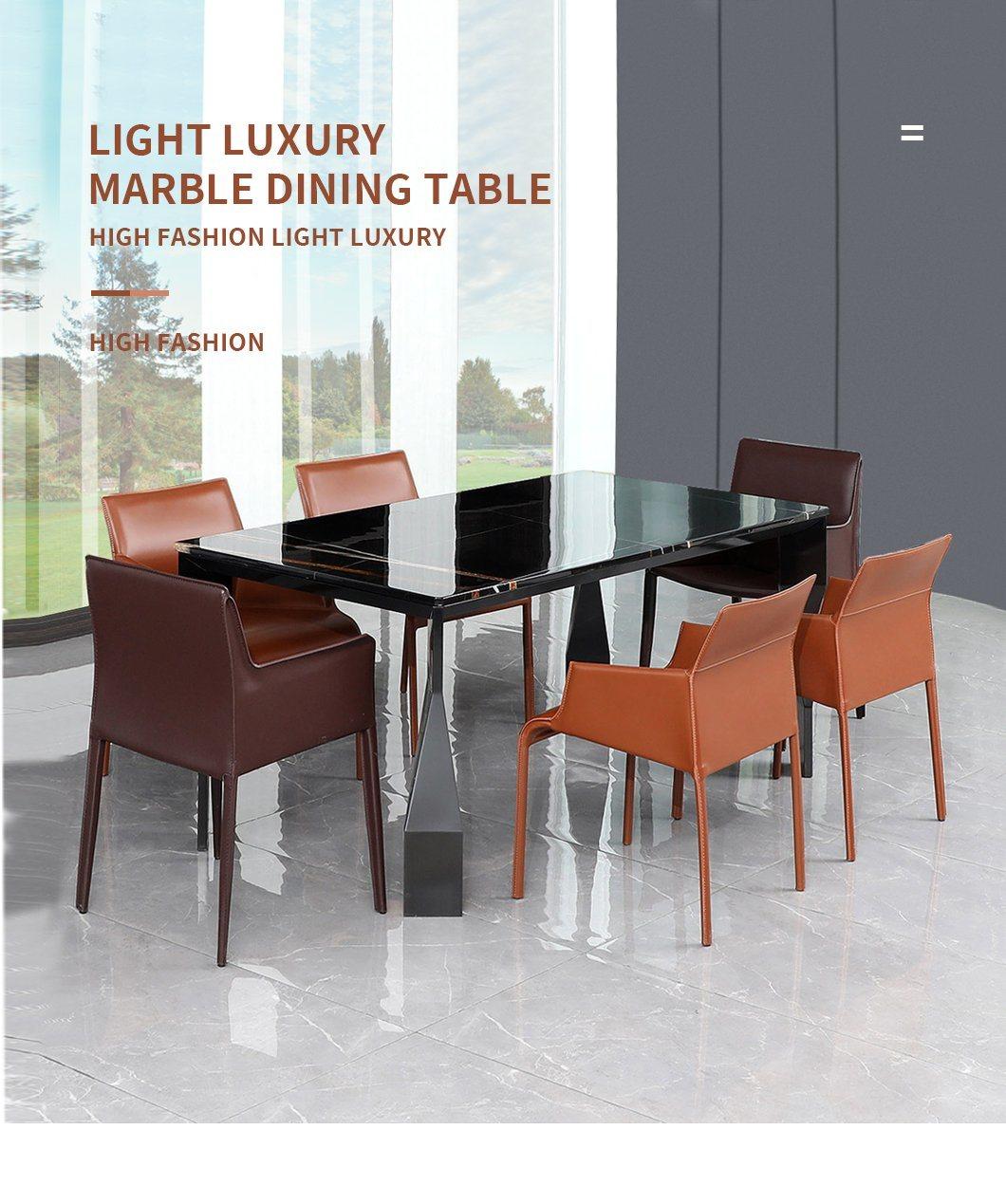 Luxury Living Room Italian Hotel Solid Wood Dining Table Modern Furniture