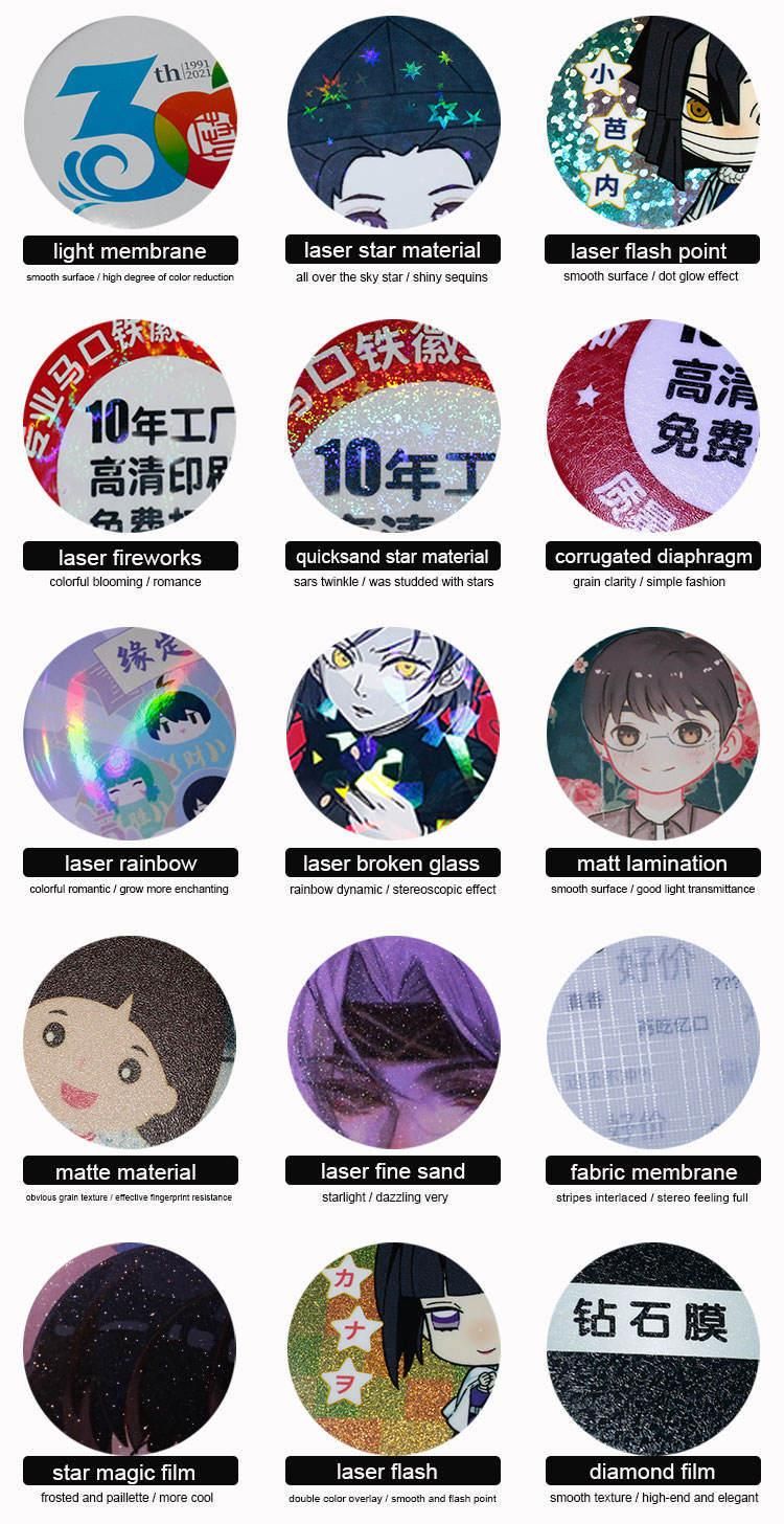 Customized Button Pin Small Mirror Hand Mirror Custom Pocket Makeup Mirror