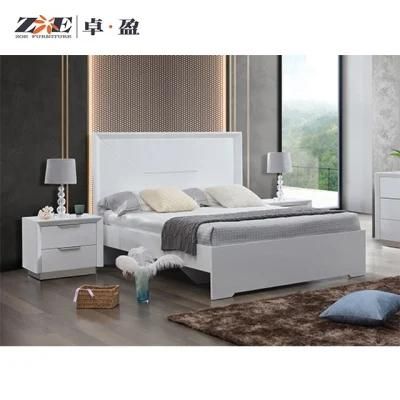 Modern High Glossy White Bedroom Furniture Bed