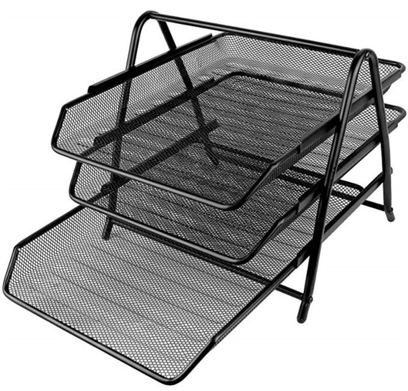 Desk Organizer Mesh Paper Tray 3 Tier Office File Rack