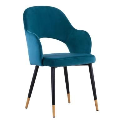Wholesale China Home Office Banqut Outdoor Furniture Modern Upholstered Velvet Dining Chairs with Arms
