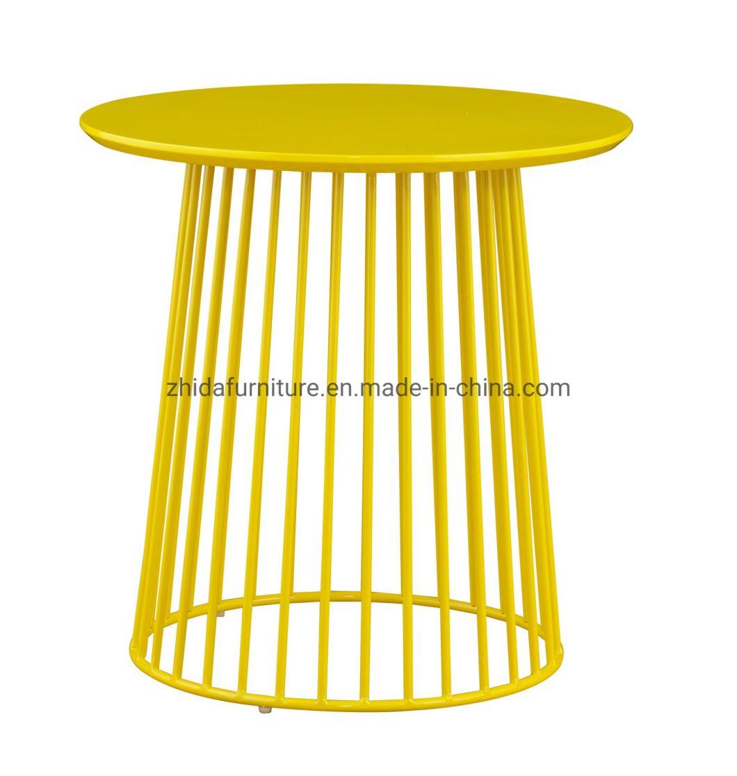 Hotel Project Case Lobby Area Yellow Metal Coffee Side Table