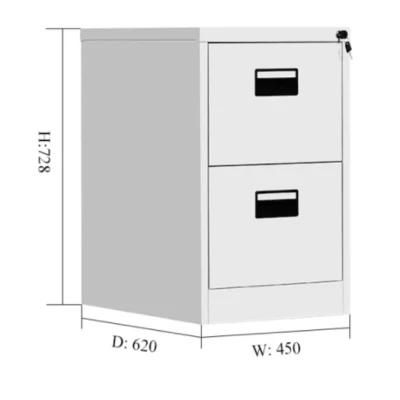 2 Drawer Filing Cabinet Grey